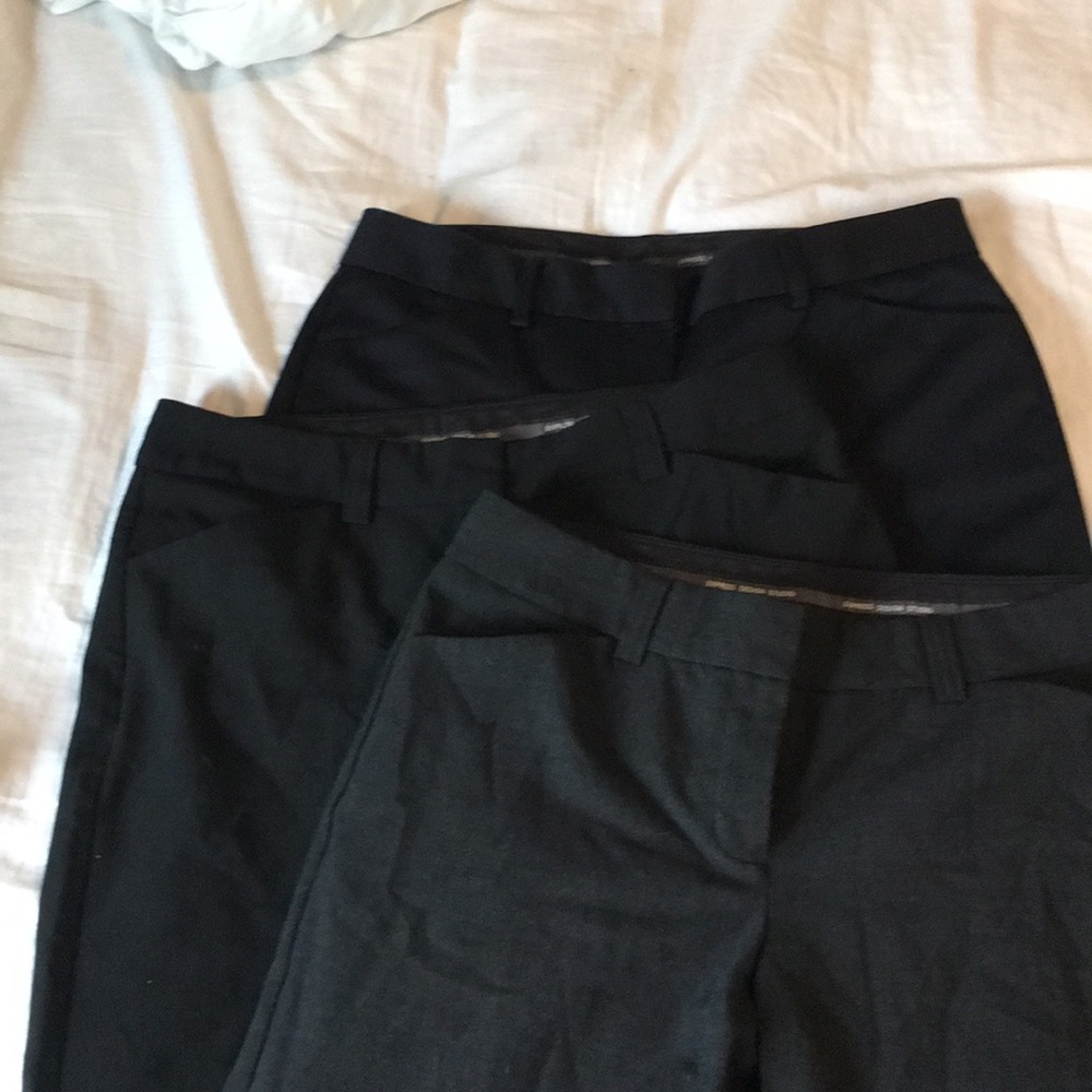 Express work pants x3. Size 4. Black x2 and grey